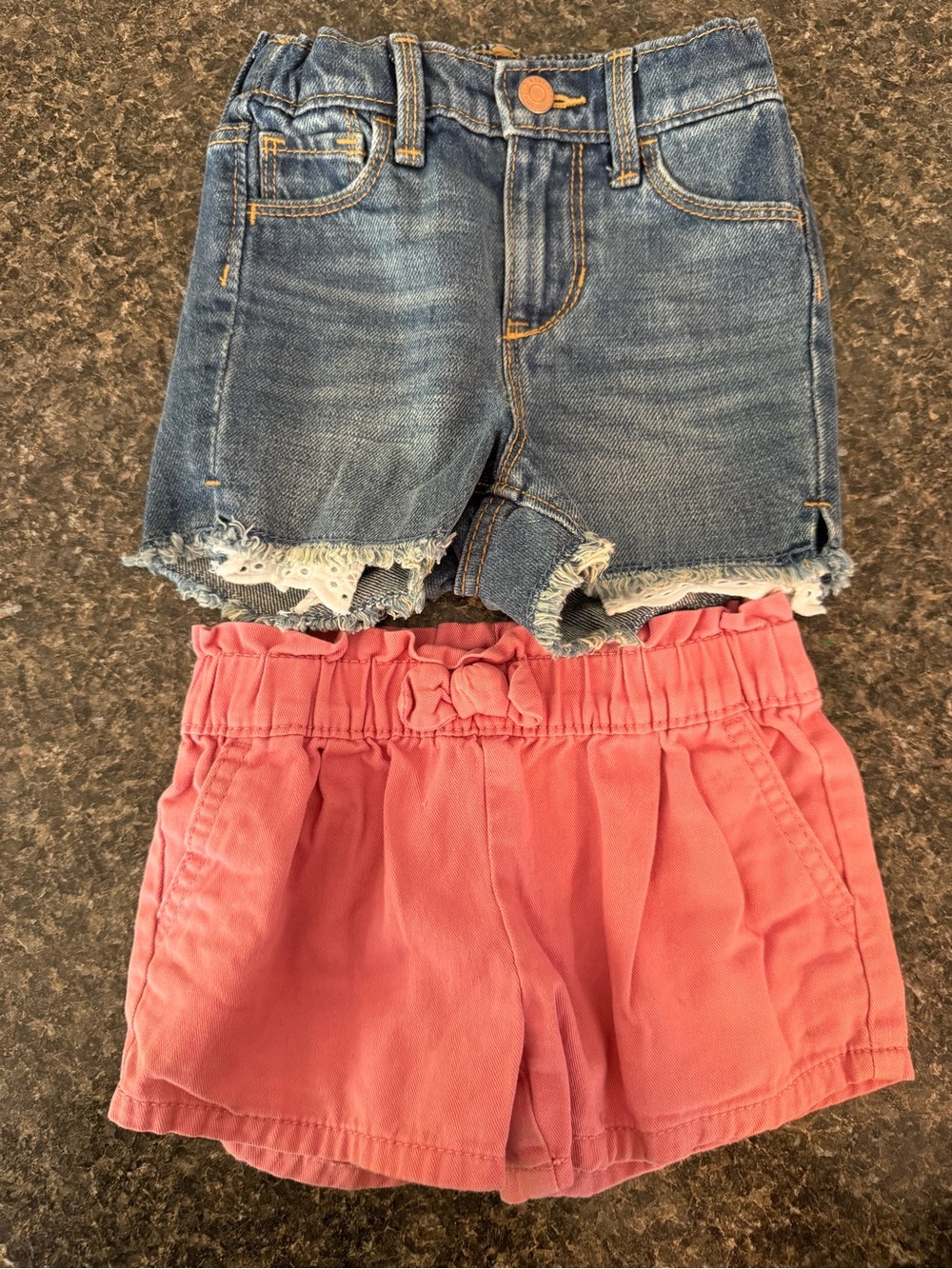 ⭐️Old Navy Denim and OshKosh B’gosh Coral Pink Girls' Shorts Set